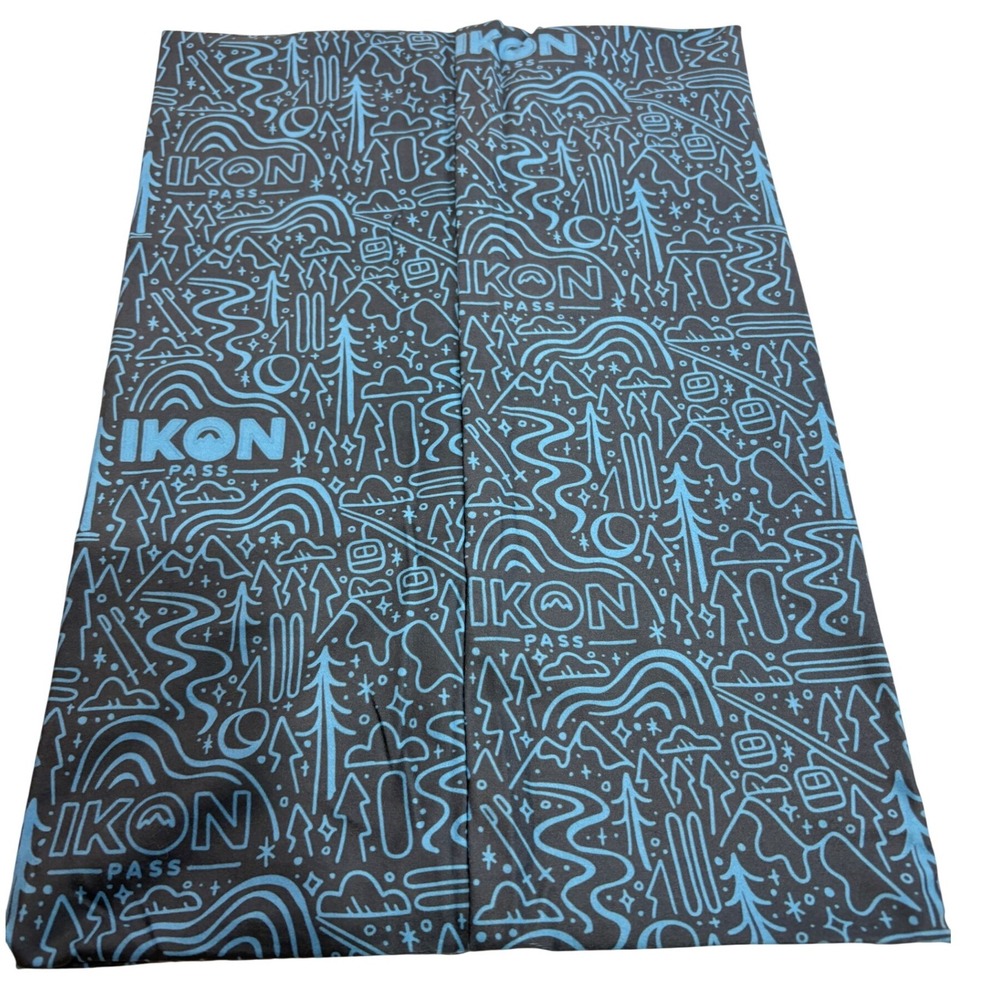 Ikon Pass Locale Outdoor Neck Gaiter Blue Navy Ski Snowboard Face Mask New